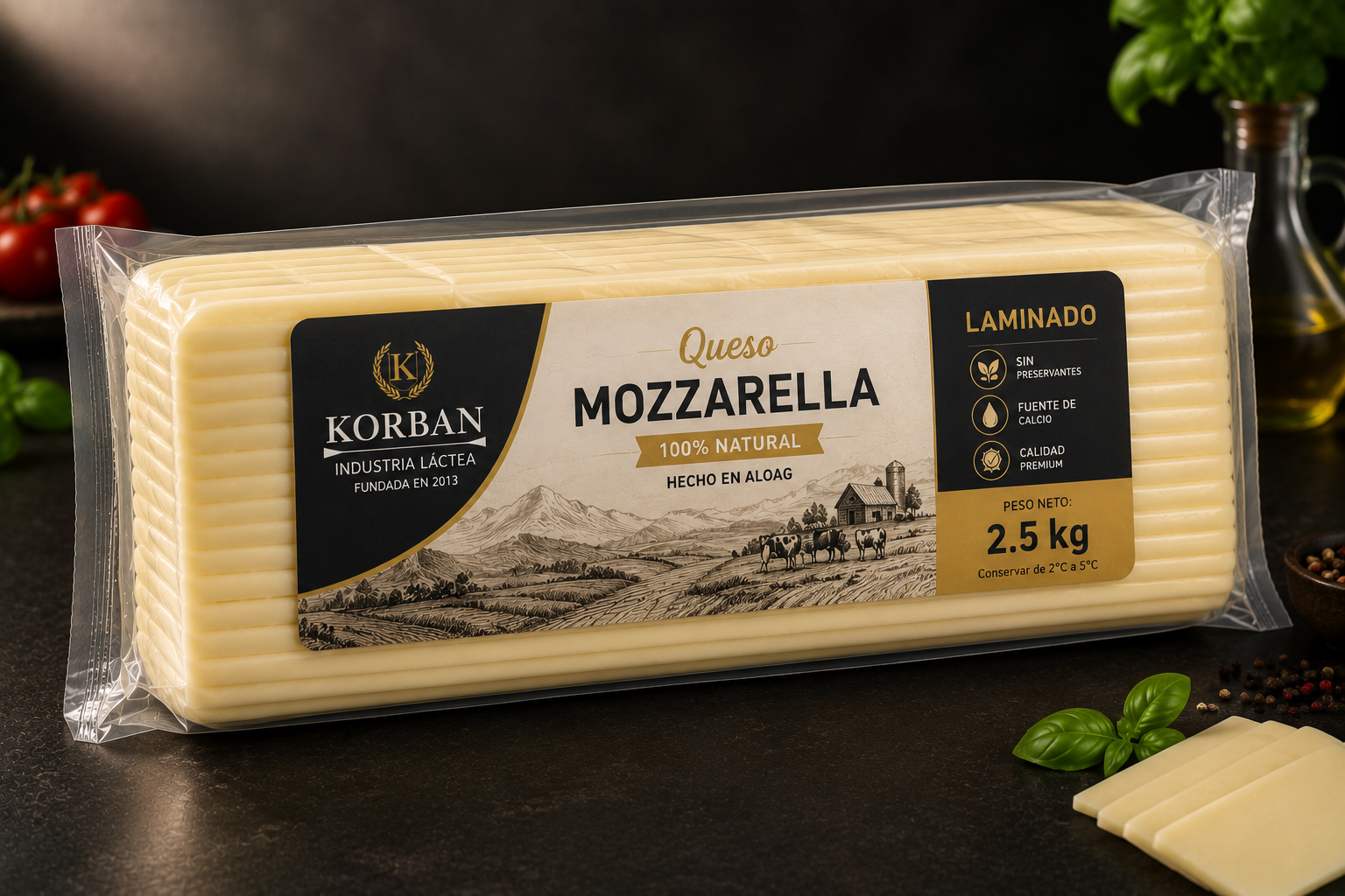 BLOQUE MOZZARELLA LAMINADO 2.5kl